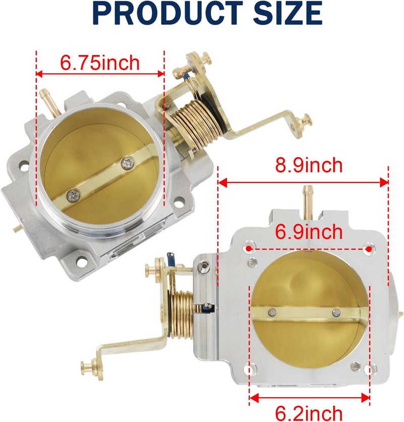 RALBDX 1724 62mm Throttle Body Compatible with 1991-2003 Jeep Wrangler Cherokee 4.0L YJ TJ XJ ZJ WJ -High Flow Power Plus Series Throttle Body Replacement For 1998-2001 Jeep cherokee 4.0L - Image 3